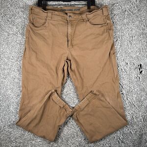 Duluth Flex Fire Hose Pants Men’s Size 40x32 Relaxed Fit Brown Khaki Workwear